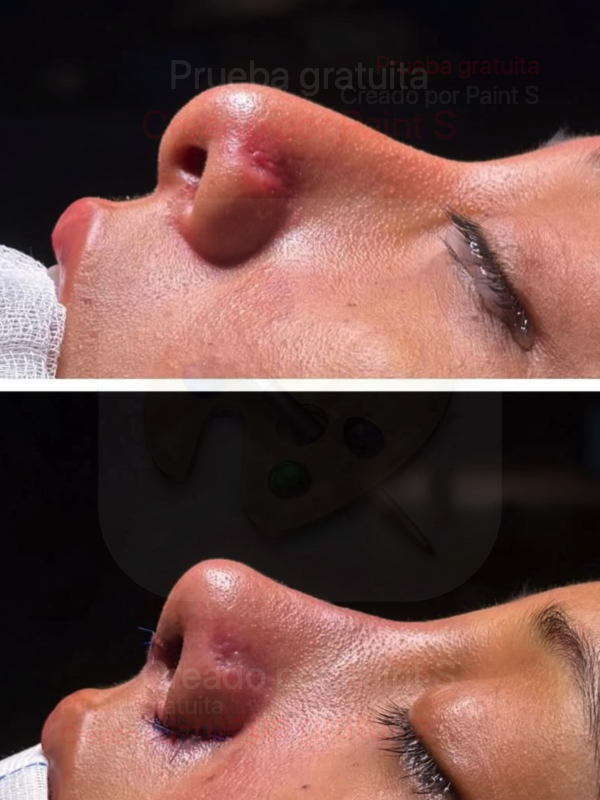paciente tras rinoplastia de revision