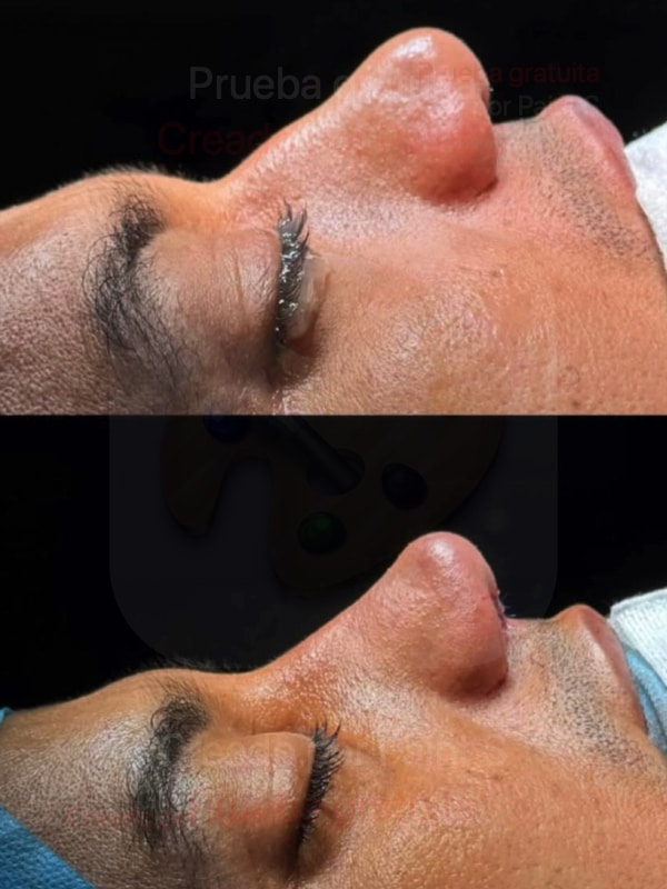 resultado en quirofano de rinoplastia secundaria